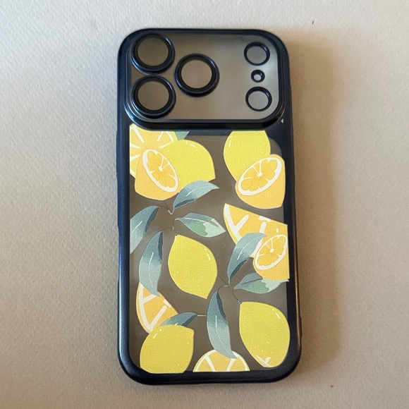 Yellow Lemon Pattern Phone Case - Picture 2 of 3